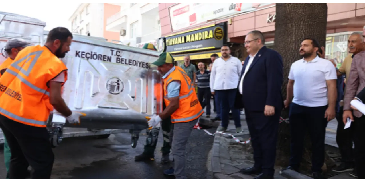 Keçiören'de Yeni Çöp Konteynerleri Yerleştirildi
