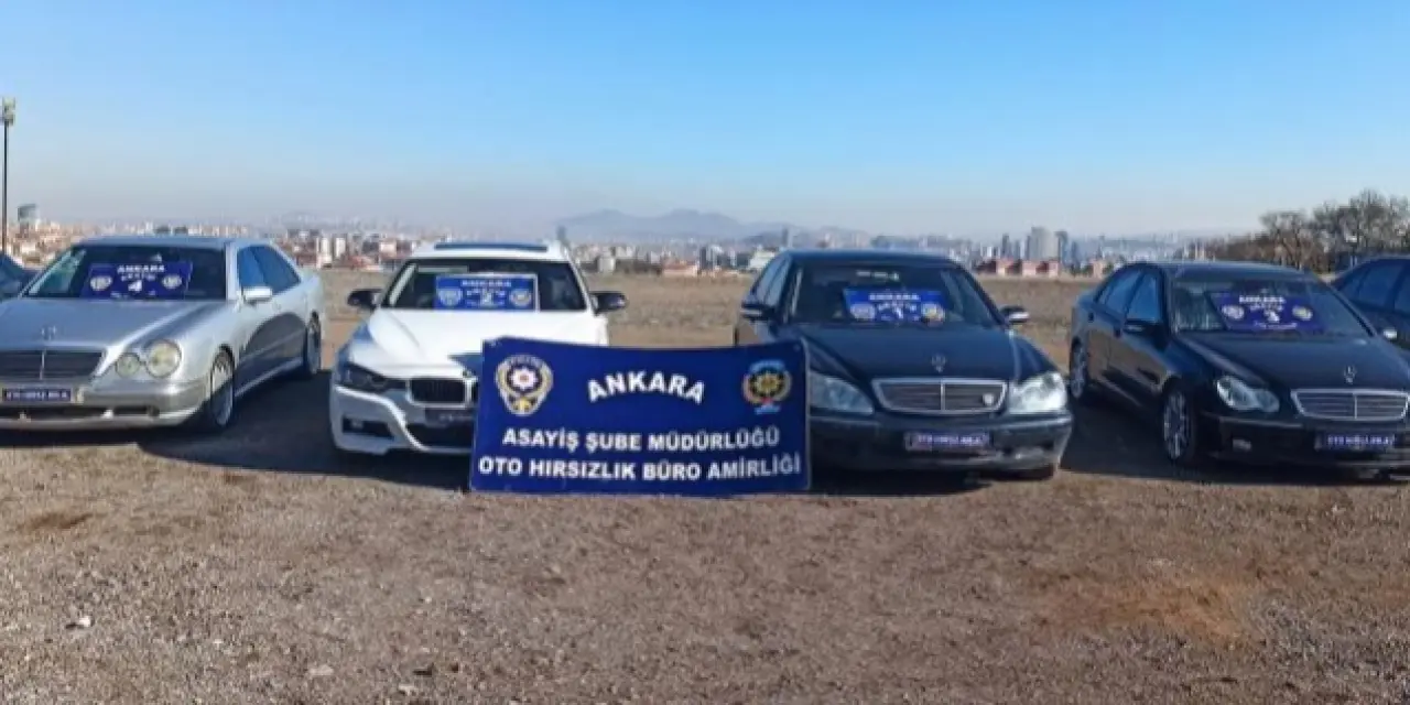 Ankara'da ağır hasarlı araçların motor ve şasi numaralarını kopyalayan çeteye operasyon