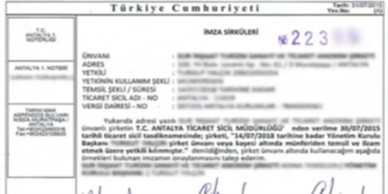 İmza Sirküsü Nedir? İmza Sirküsü Nasıl Alınır? İmza Sirküsü Kaç TL?