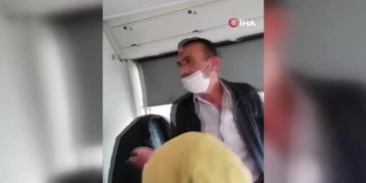 Belediye otobüsünde şoför ile yolcular arasında gerginlik