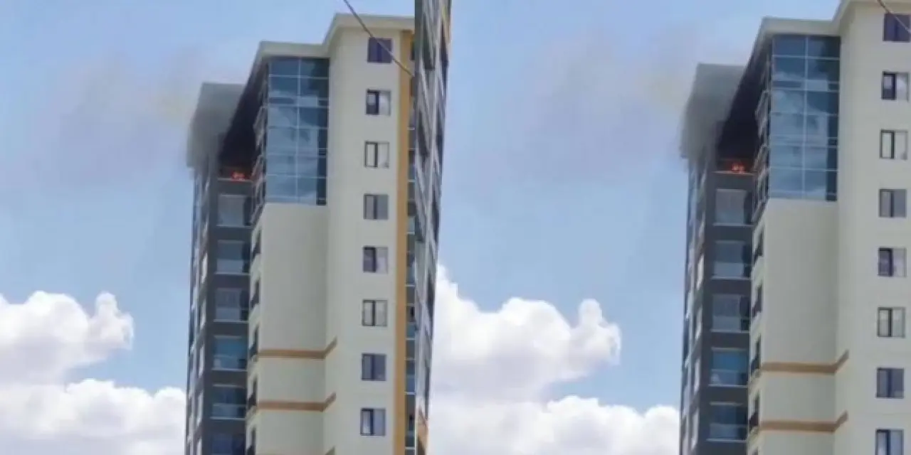 Ankara'da 11 katlı binada yangın