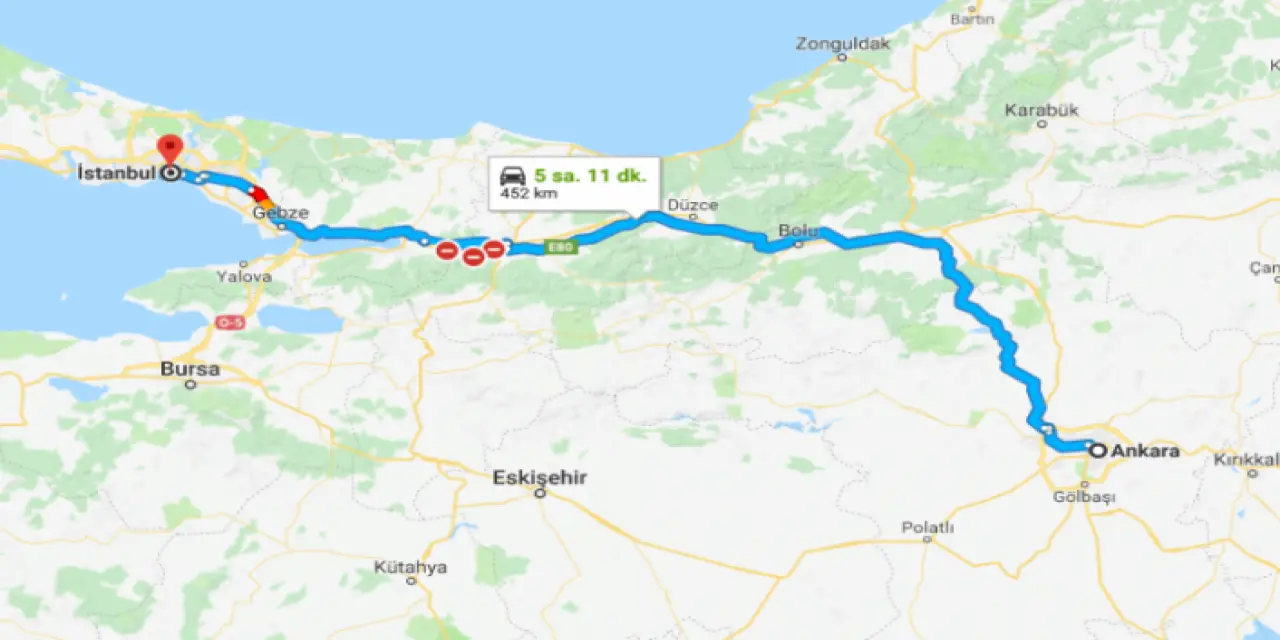 Ankara İstanbul Arası Kaç Km ve Kaç Saat?